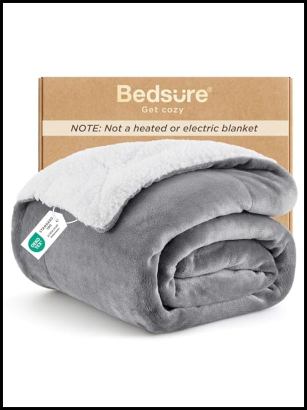 Sherpa Fleece Throw Blanket 50x60 Cozy Soft Winter Gift
